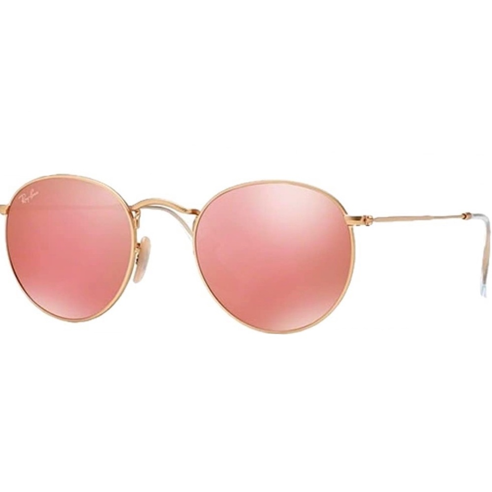 Ray Ban Round Flash Lenses - Rose Gold color